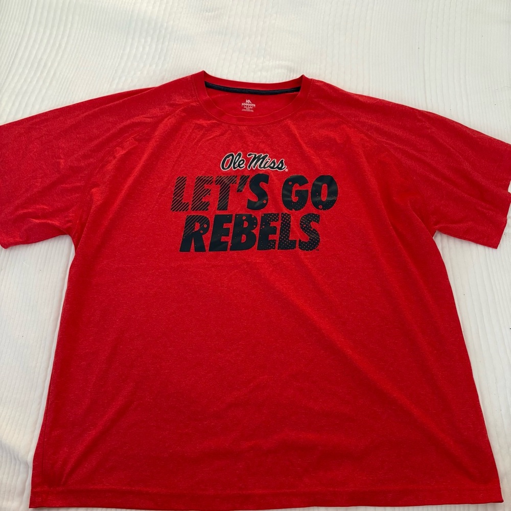 Knights Apparel Red Ole Miss Rebels Tee